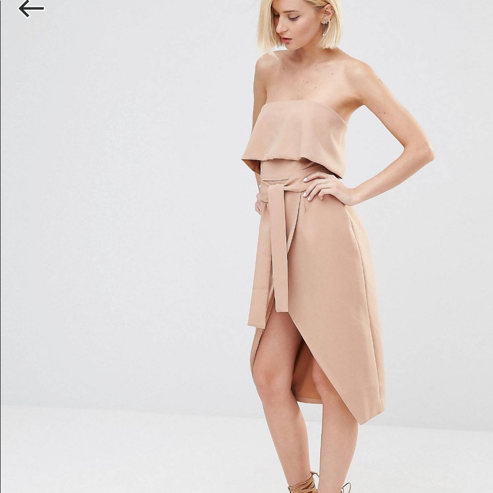 Lavish Alice - Bandeau Tie Midi Dress